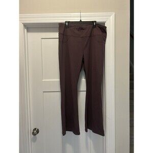 New Purple Halara Wide Band Plus Size 2X Wide Leg Yoga Pants Back Pockets Soft